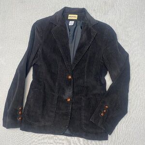 Rich Black Corduroy Blazer